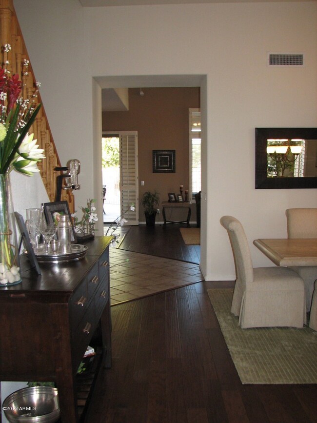 Formal rooms looking into family room