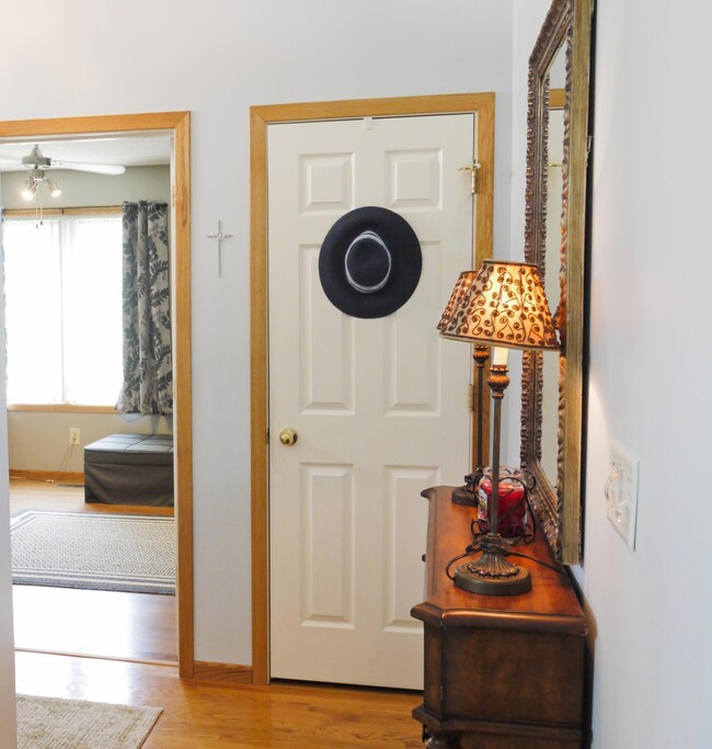 View of end of foyer showing closet and office access