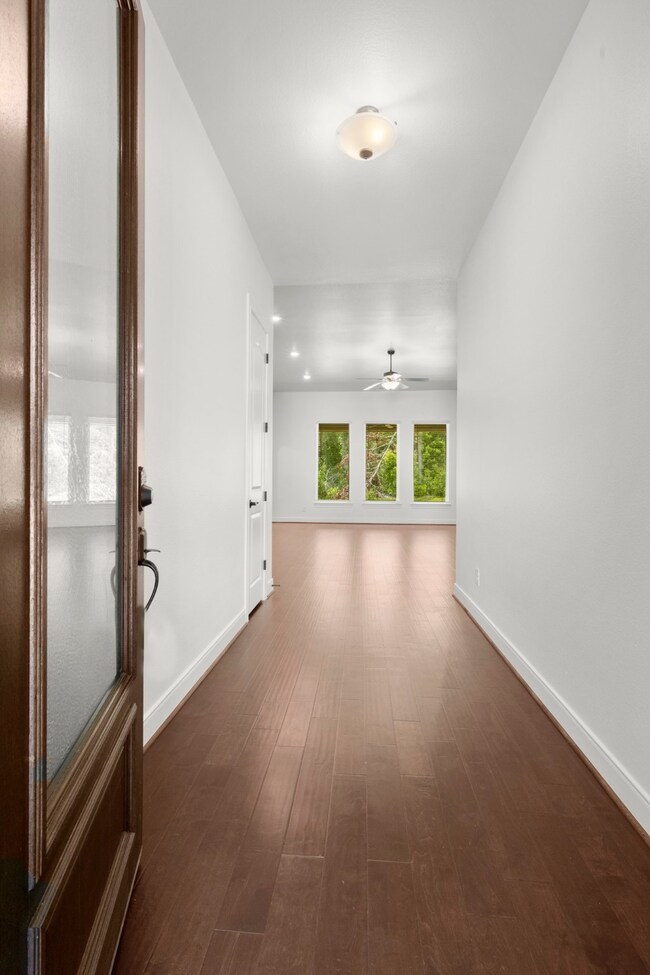 private front entry looking into the living room