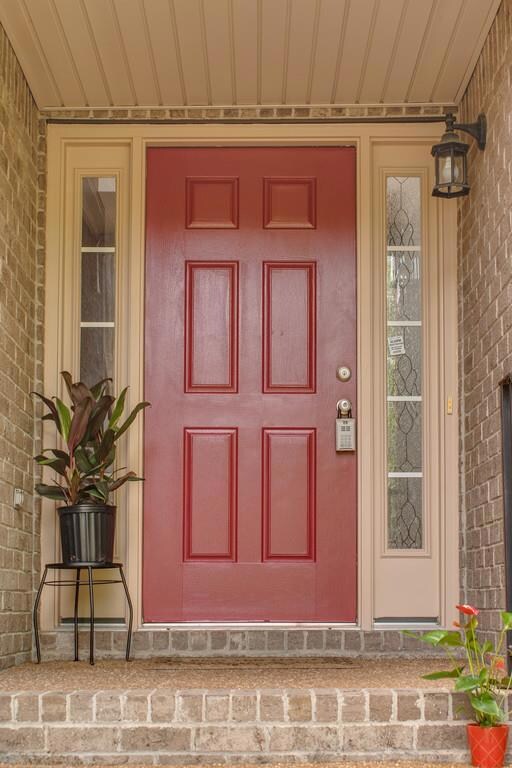 Inviting front door welcomes you inside.