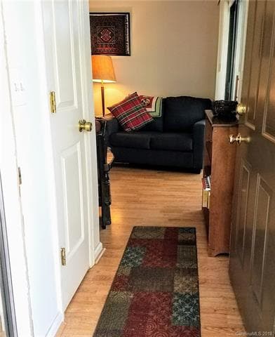 Entry hall with coal closet on left
