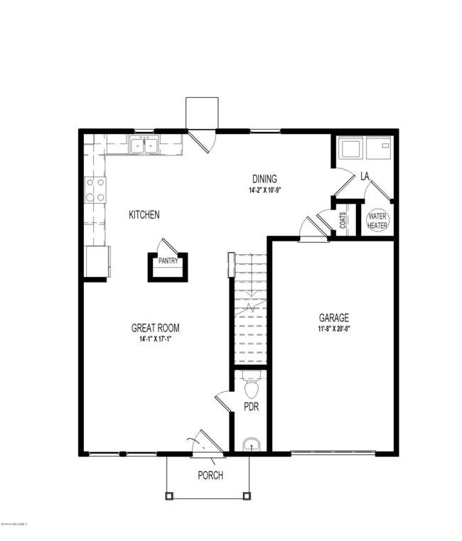 1601 1-Car - Floor Plan - BROCHURE - GRP