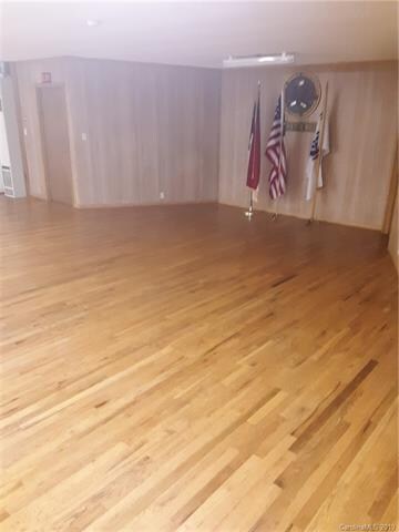 Meeting area with cut out for stage area.