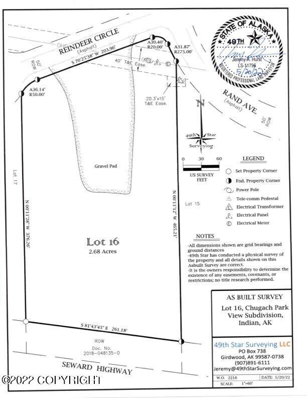 Asbuilt-Lot16ChugachParkView05-20-22