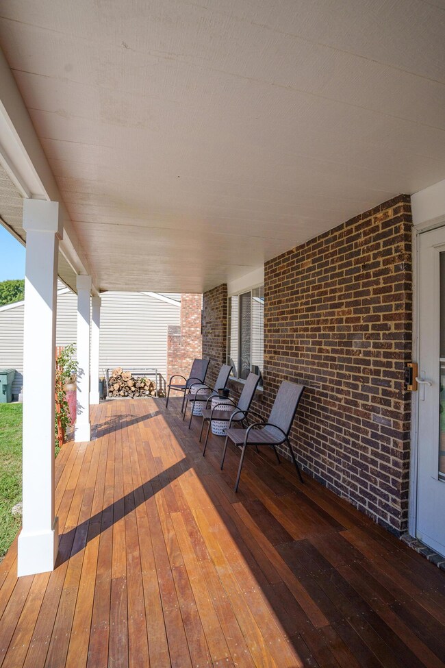 teak wood porch