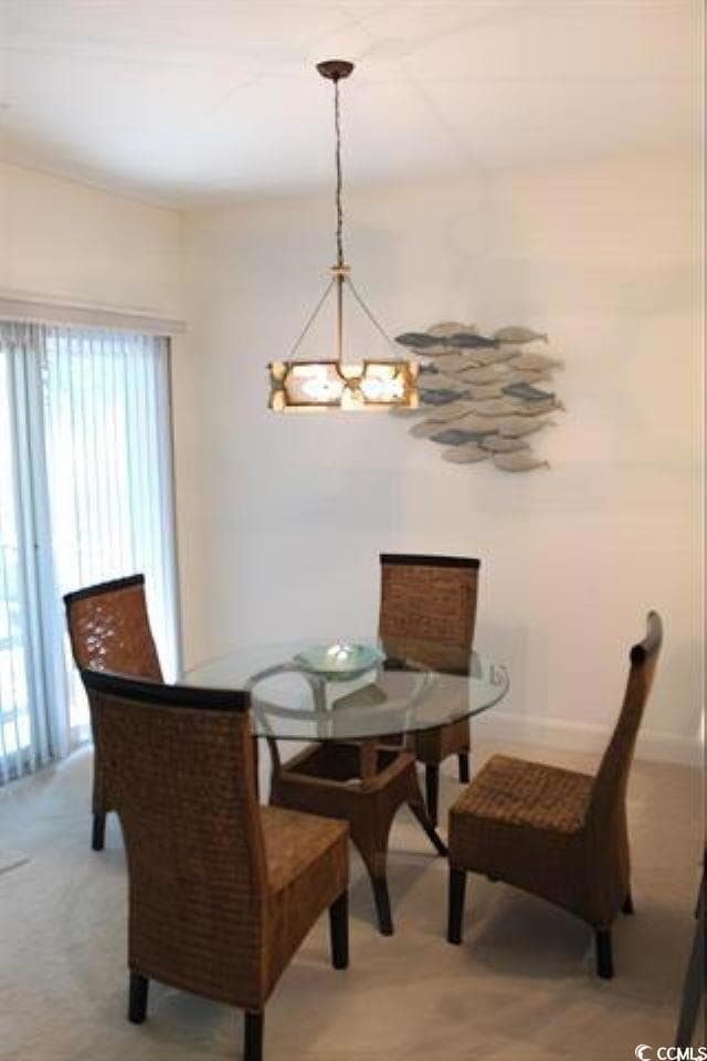 Dining space with plenty of natural light