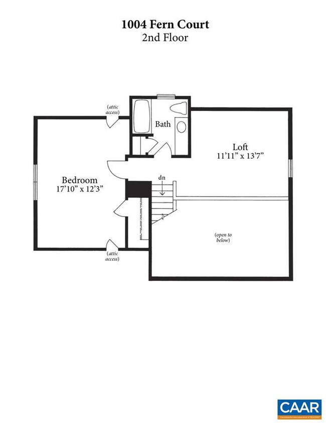 Loft can be converted to a bedroom