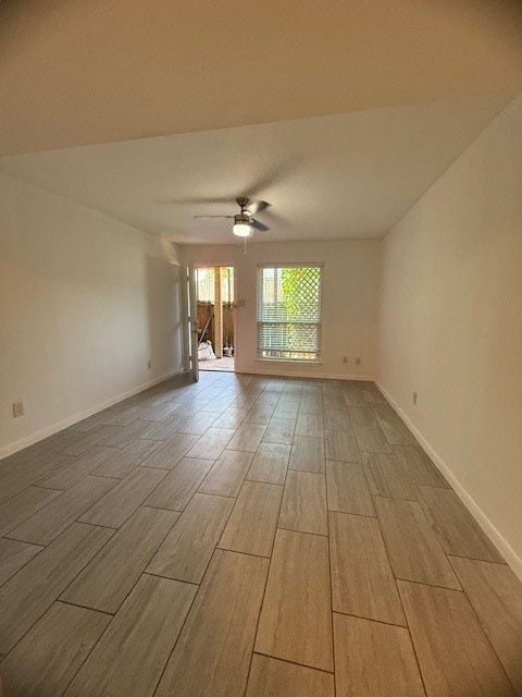 Living room with ceiling fan