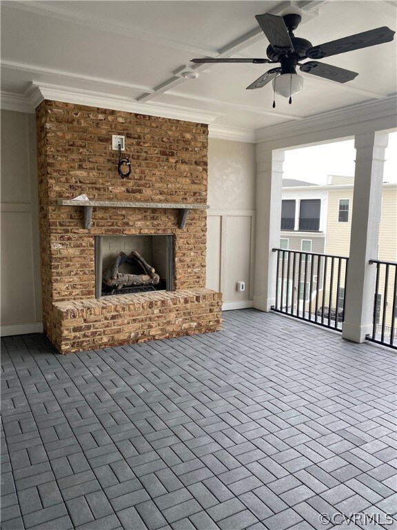 Spacious Rear Covered Terrace on the fourth floor