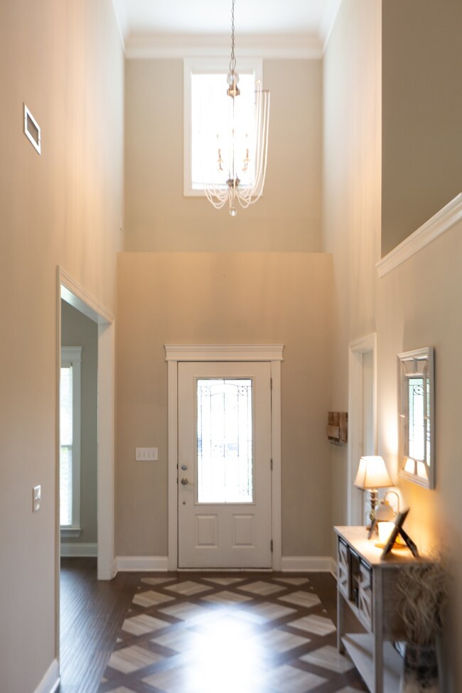 Stunning Foyer with Custom Flooring