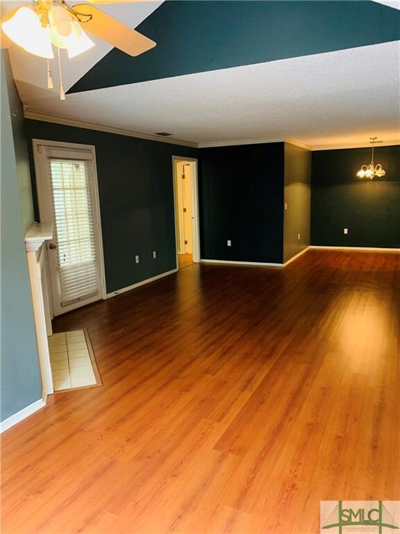 View of den looking into the dining room