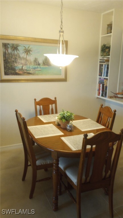 Dining area with built in features