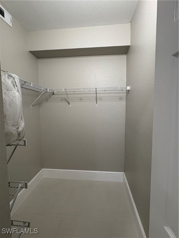 View of walk in closet