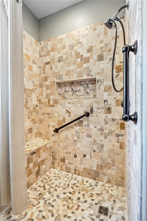 Guest bath zero entry shower