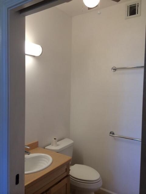 Master bathroom with shower.