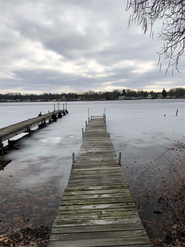 pier in lake