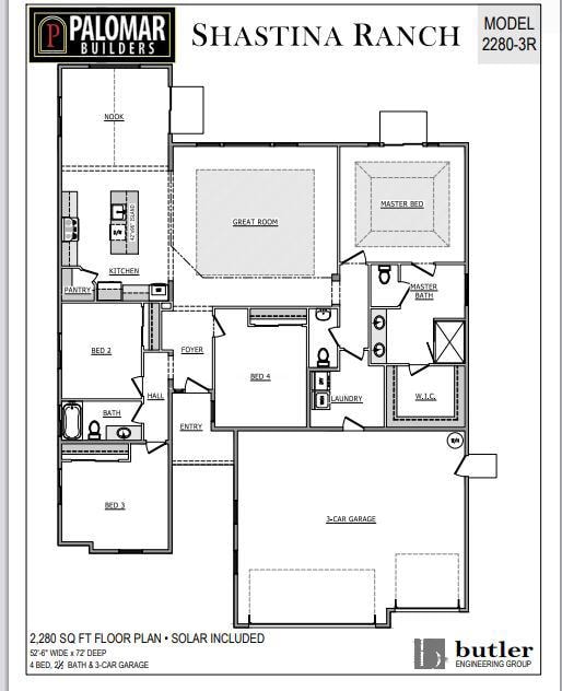 2280 Sq ft- Floor Plan- Unit 8
