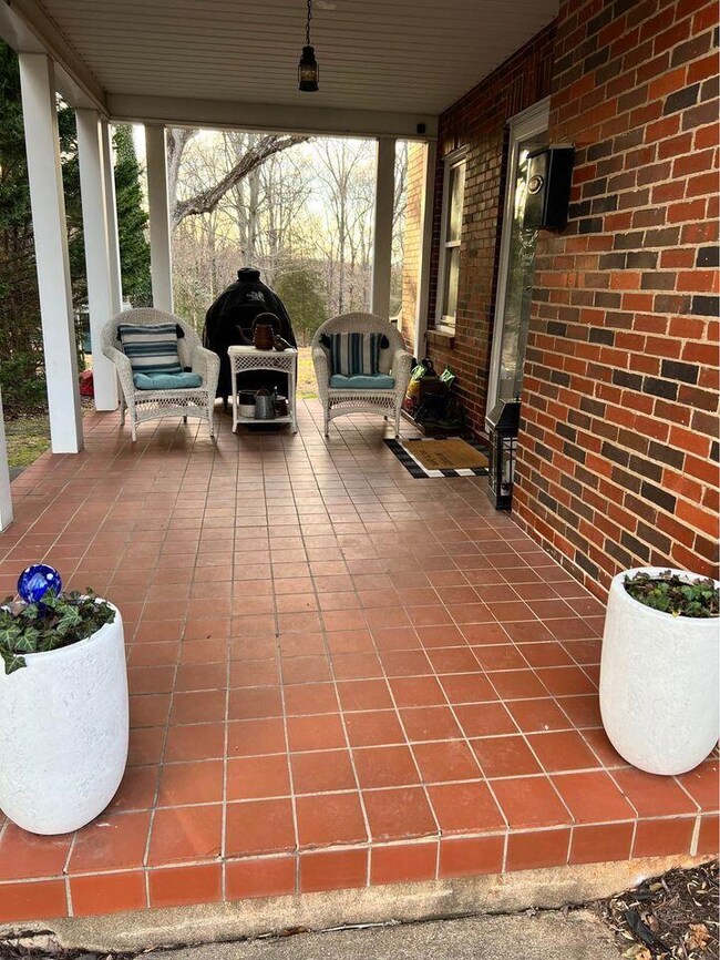 tiled porch