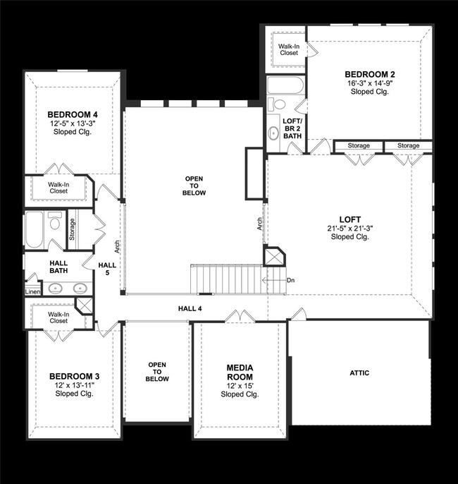 The Rebecca floor plan by K. Hovnanian Homes. 2nd Floor shown. *Prices, plans, dimensions, features, specifications, materials, and availability of homes or communities are subject to change without notice or obligation.