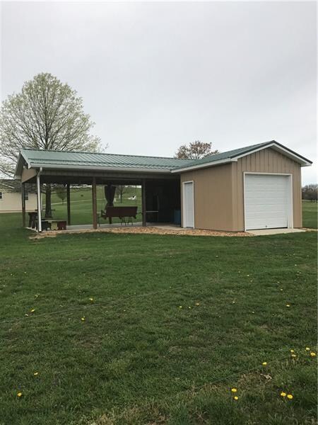 Pavilion with Restroom and Storage Shed