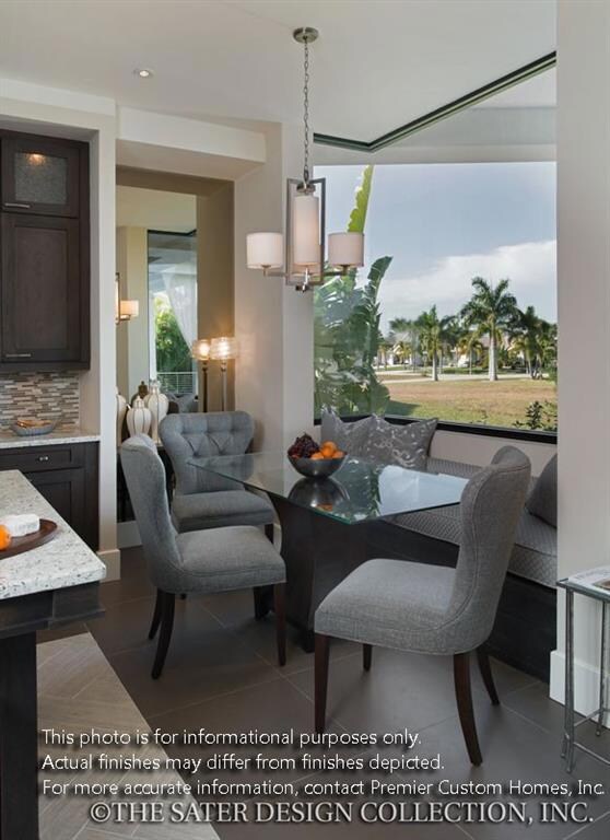 Breakfast area with seamless window.  Please note,