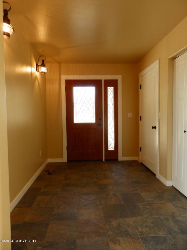 Tiled front entry