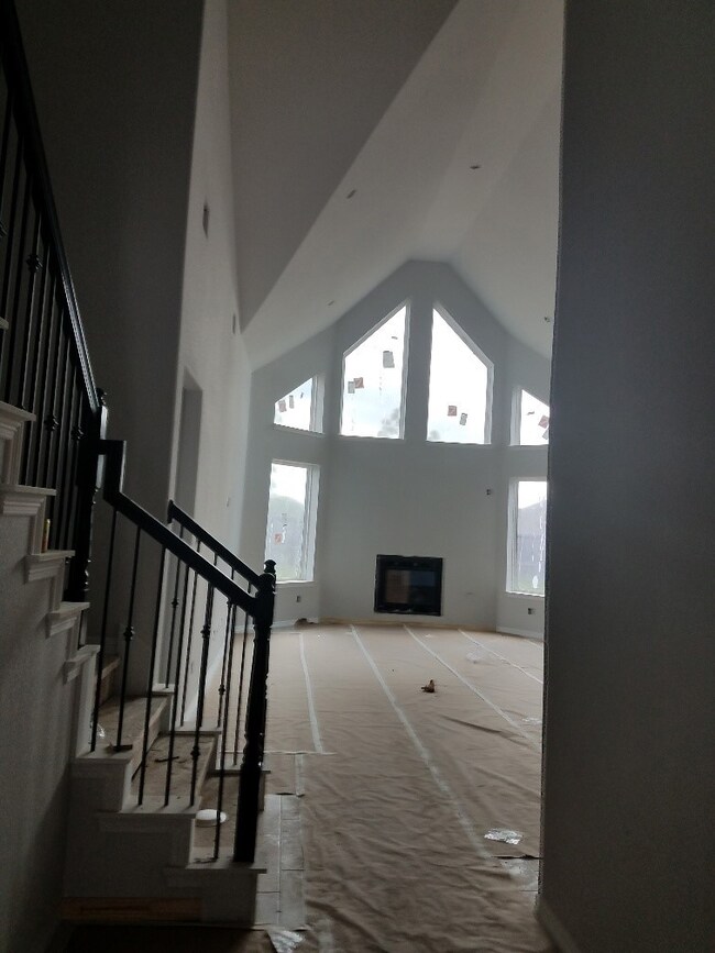 ADDED DRAMA WITH FIREPLACE ON OUTSIDE WALL