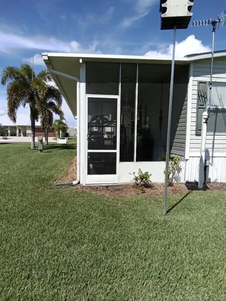 back of screened porch