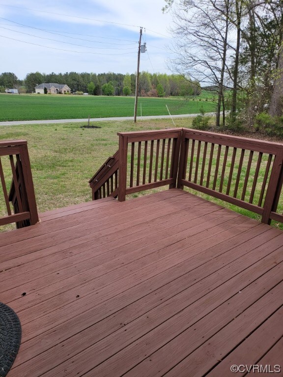 Beautiful and spacious deck on front of home