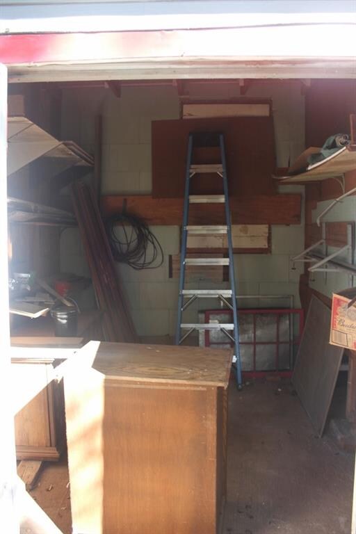 Exterior storage, good for storing yard tools and lawn mower