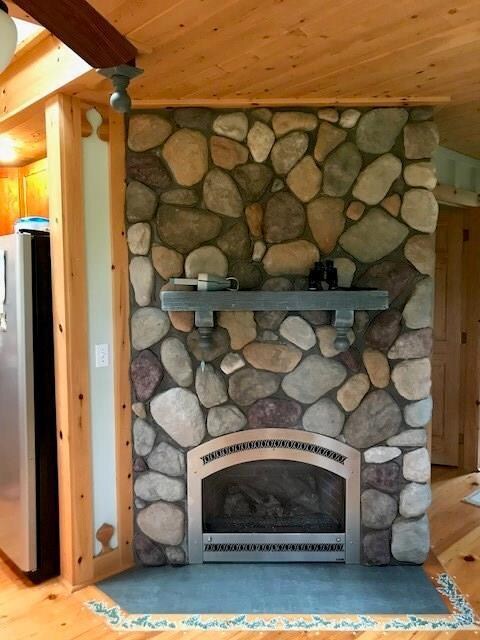 Beautiful field-stone propane-fired...