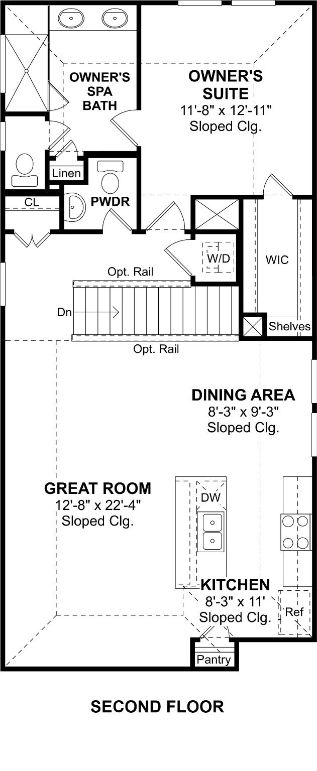 The Carter floor plan by K. Hovnanian Homes. 2nd F