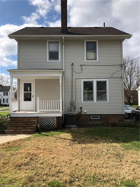 Back porch freshly painted also!  This home has AIR!!!! Very unusual for an older colonial to have central air!  Electric has been updated also!
