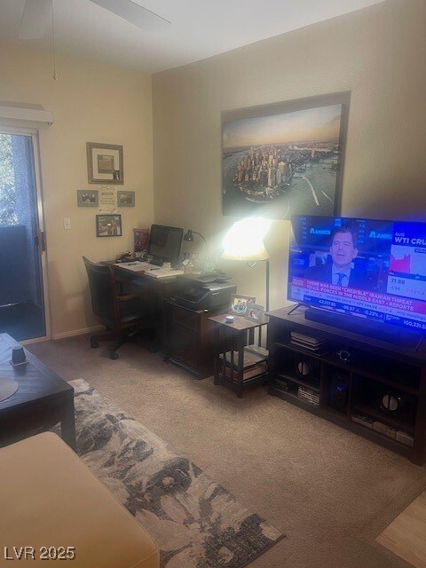 View of carpeted office space