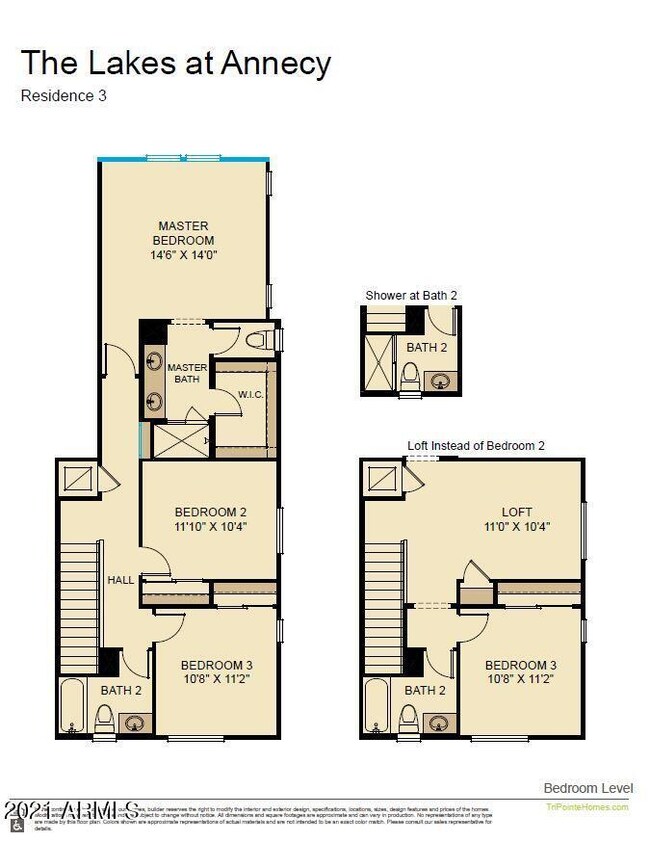 LAA 128 Bedroom Level FP