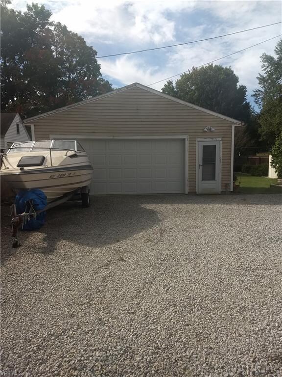 Two car heated garage.