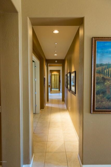 Hallway to office, entry and master