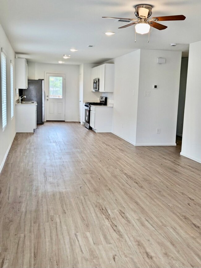 Fans have been added to the living room and bedroo