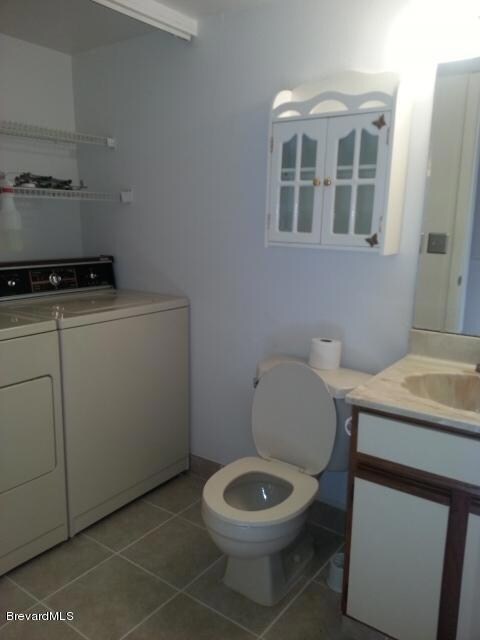 1/2 bath down with washer & dryer