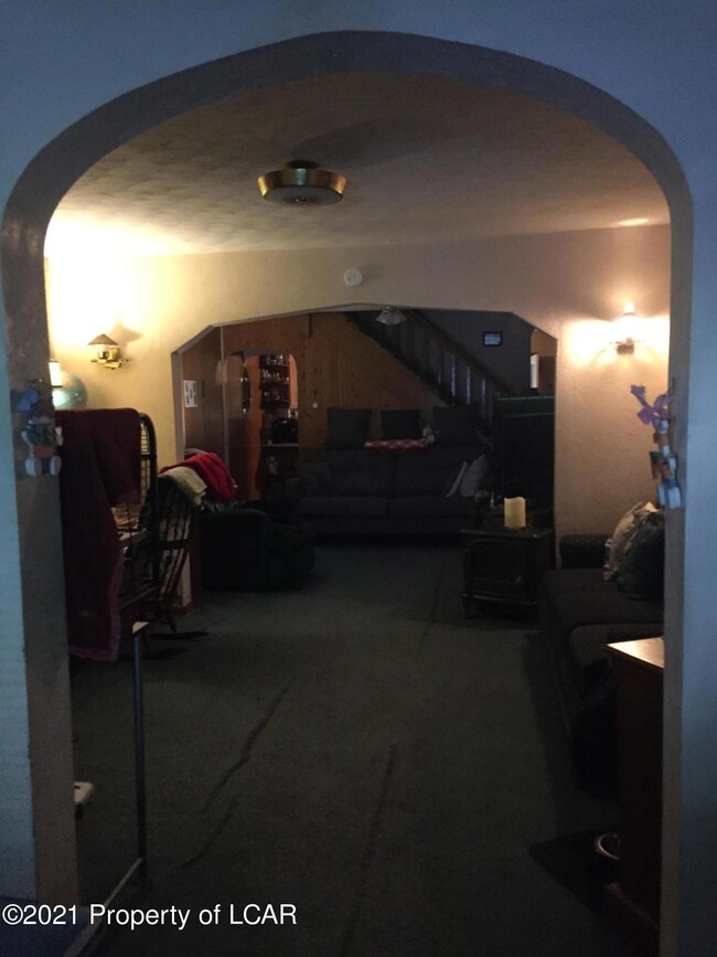 downstairs