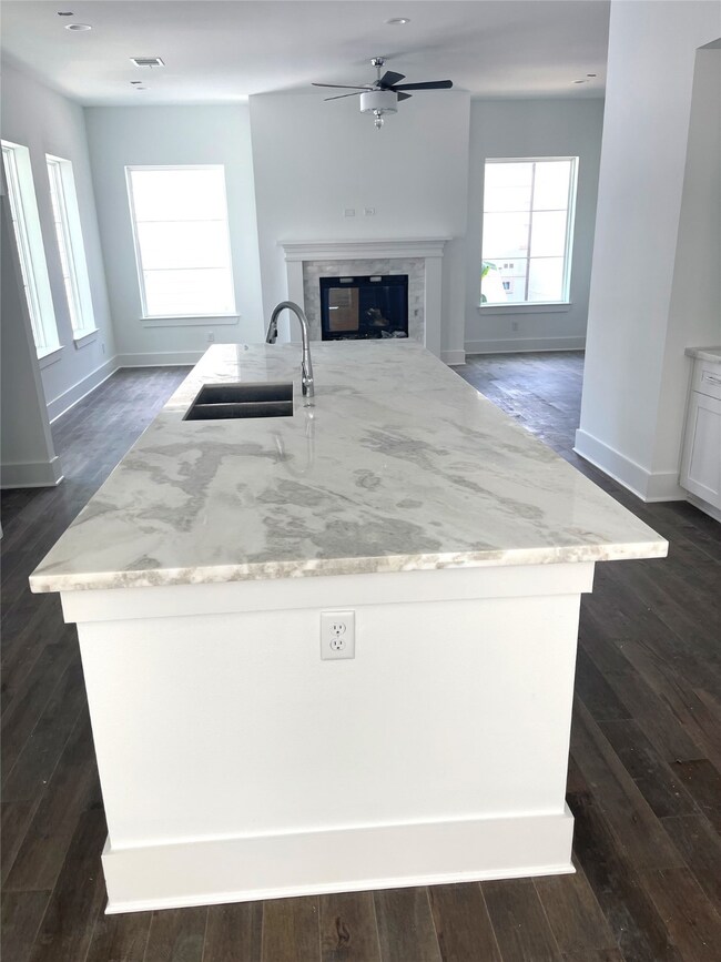 HUGE Marble Island with Deep Sink.