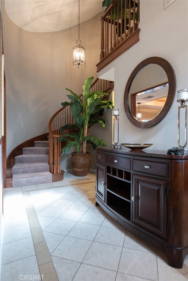 Two story front entry foyer