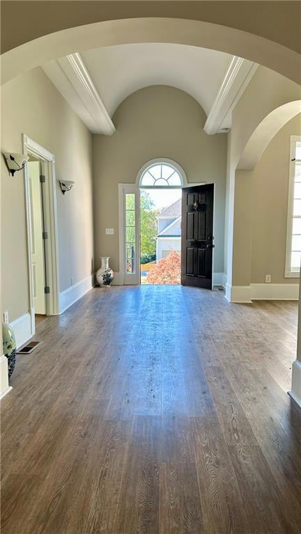 Charming hallway with graceful archways and great natural flow.