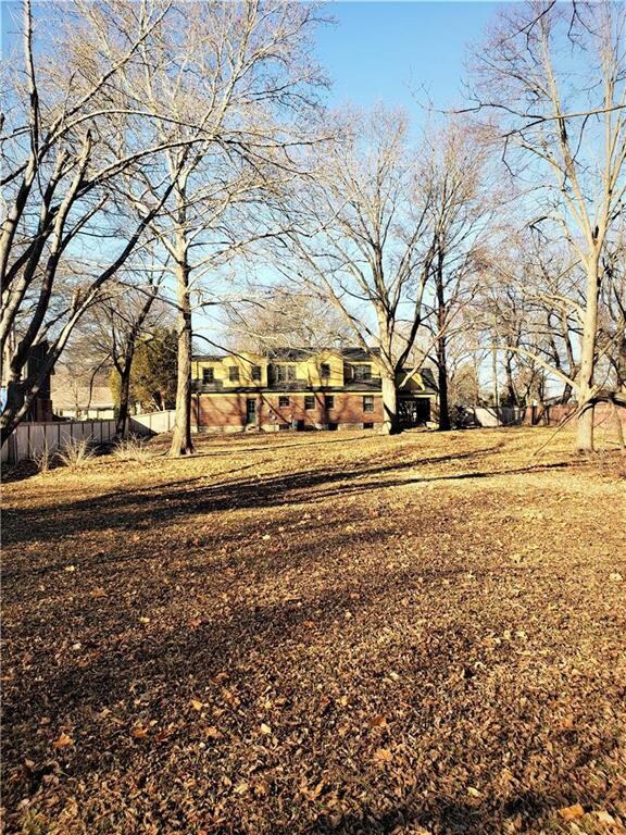 View from the back fence to the back of the bricke