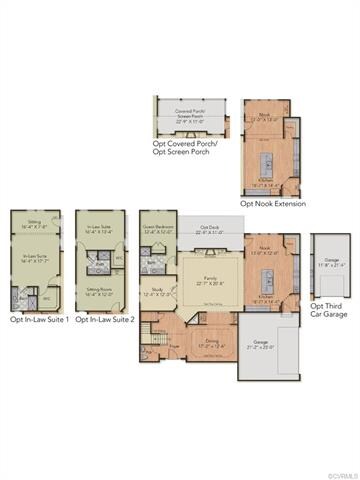 First Floor Layout - home has the opt Nook Extensi