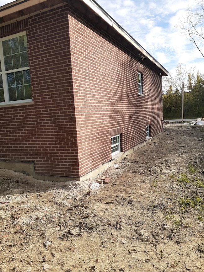 Basement has above grade windows on West wall