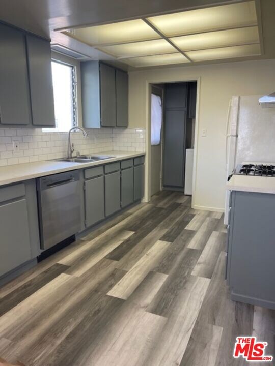 kitchen with new dishwasher