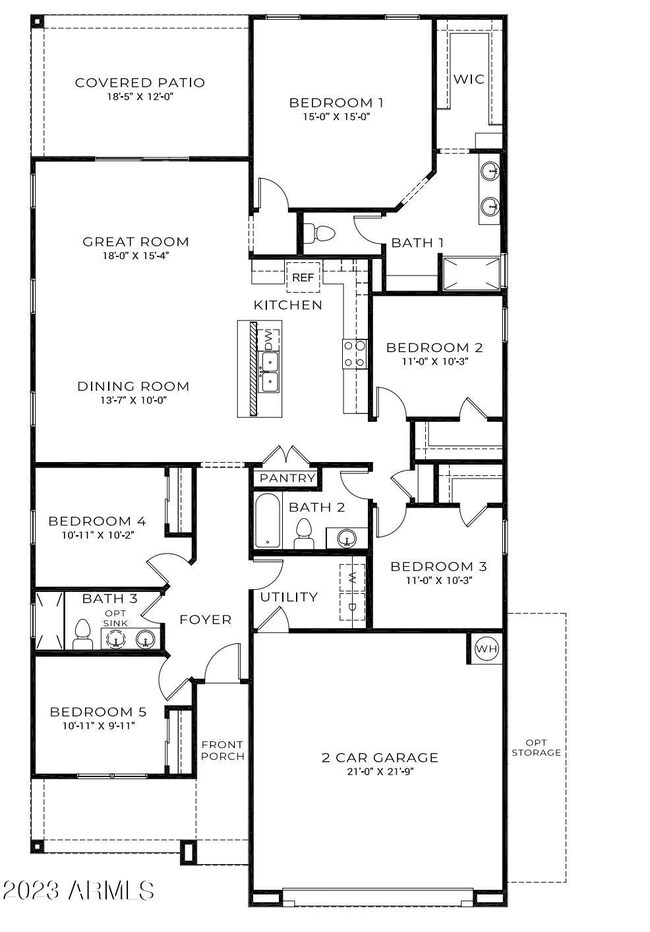 Carefree Floor Plan at Trouvaille 2,048