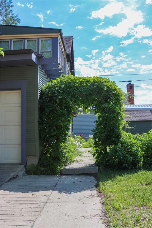 A vine covered archway