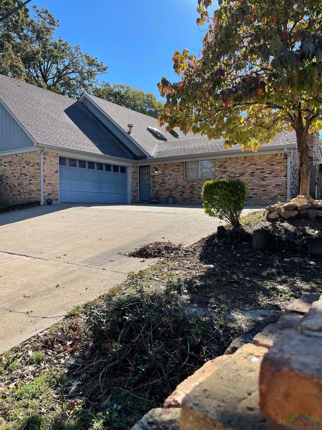 View of home's exterior with a garage